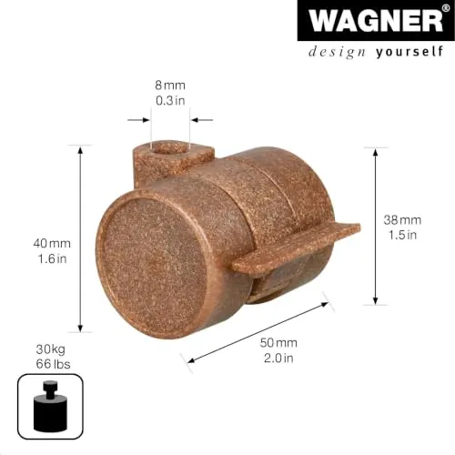 Wagner Design 01021301 RO 0213 rotella doppia ECO con freno 1 pz
