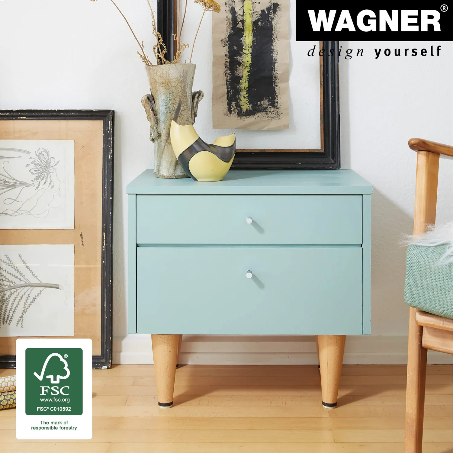 Wagner Design ST 7514 gamba legno 160 mm faggio 1 pezzo