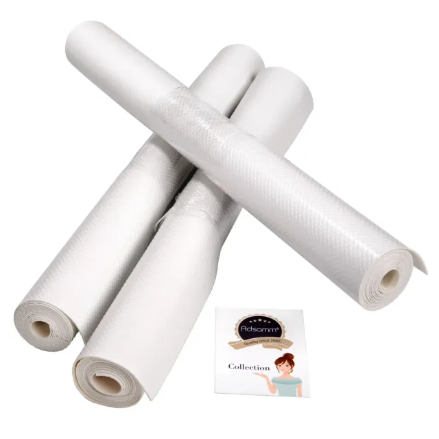 Adsamm tappetini antiscivolo bianchi 48x200 cm 3 rotoli PVC