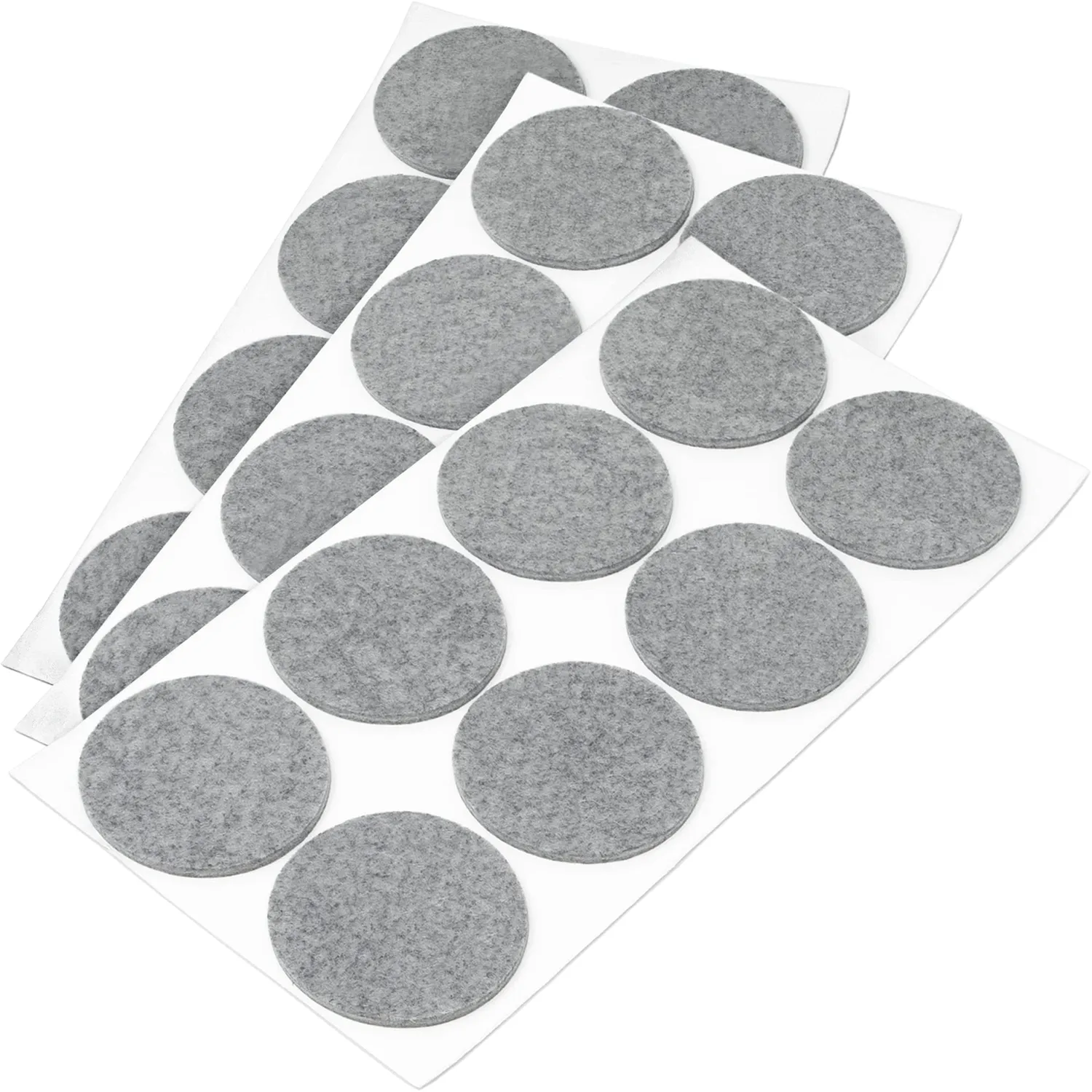 Adsamm Feltrini Adesivi Ø60 mm Grigi Rotondi 24 pz 3,5 mm