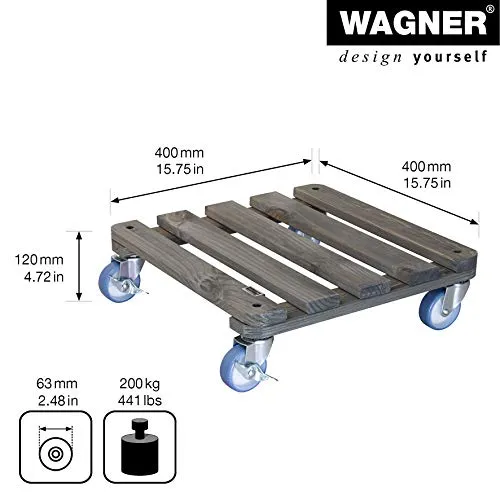 Wagner Vintage Carrello Piante 40x40 cm Grigio 200 kg