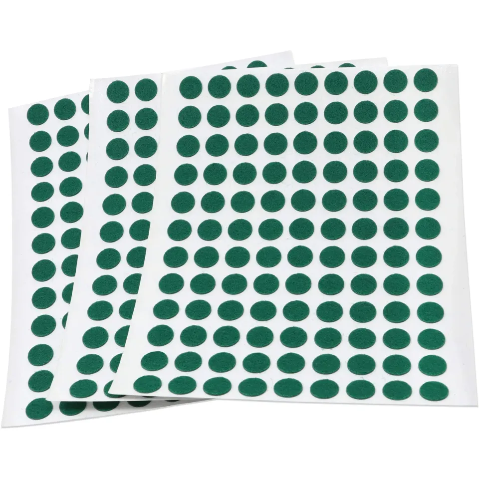 Adsamm feltrini autoadesivi rotondi 10 mm verde 324 pezzi ultrasottili