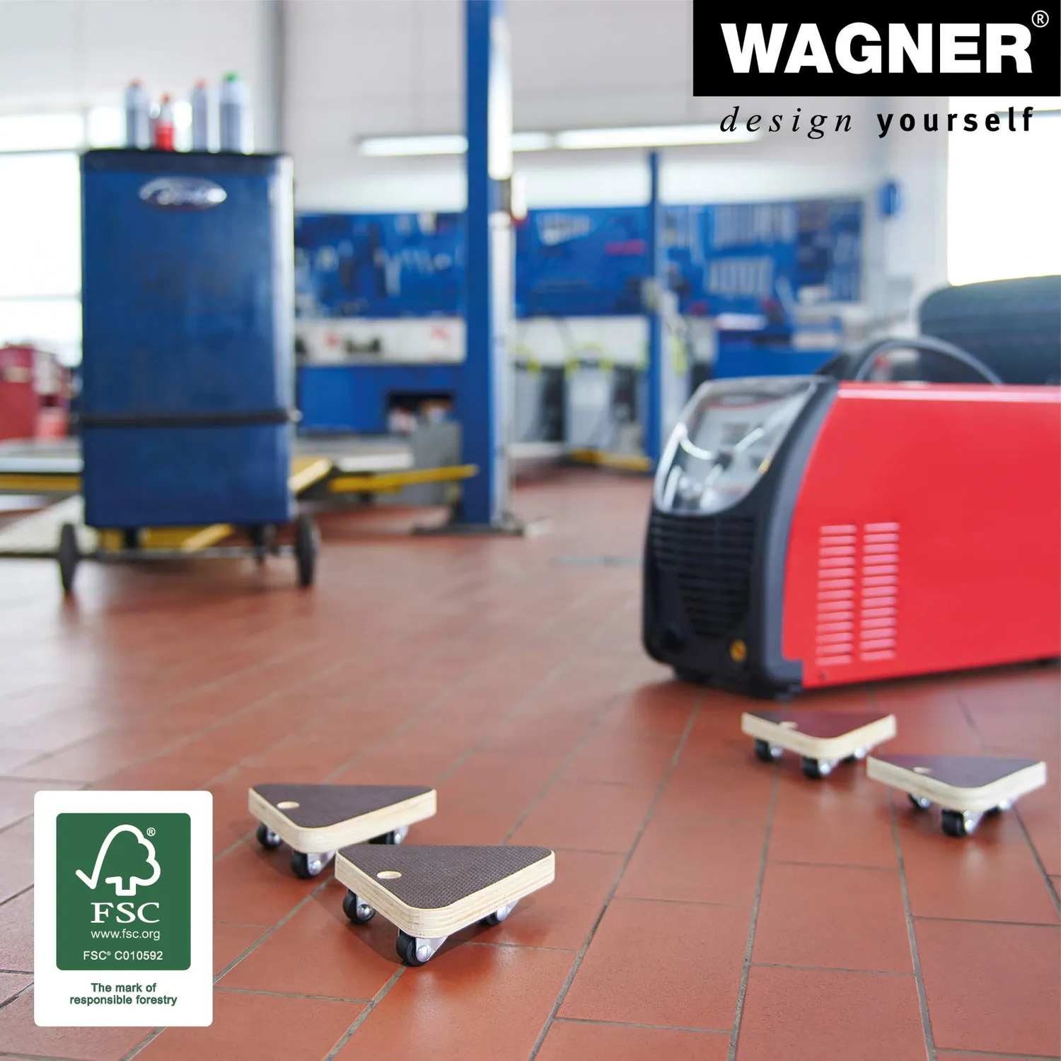 WAGNER MM 1105 carrello trasporto triangolare 13cm portata 100kg