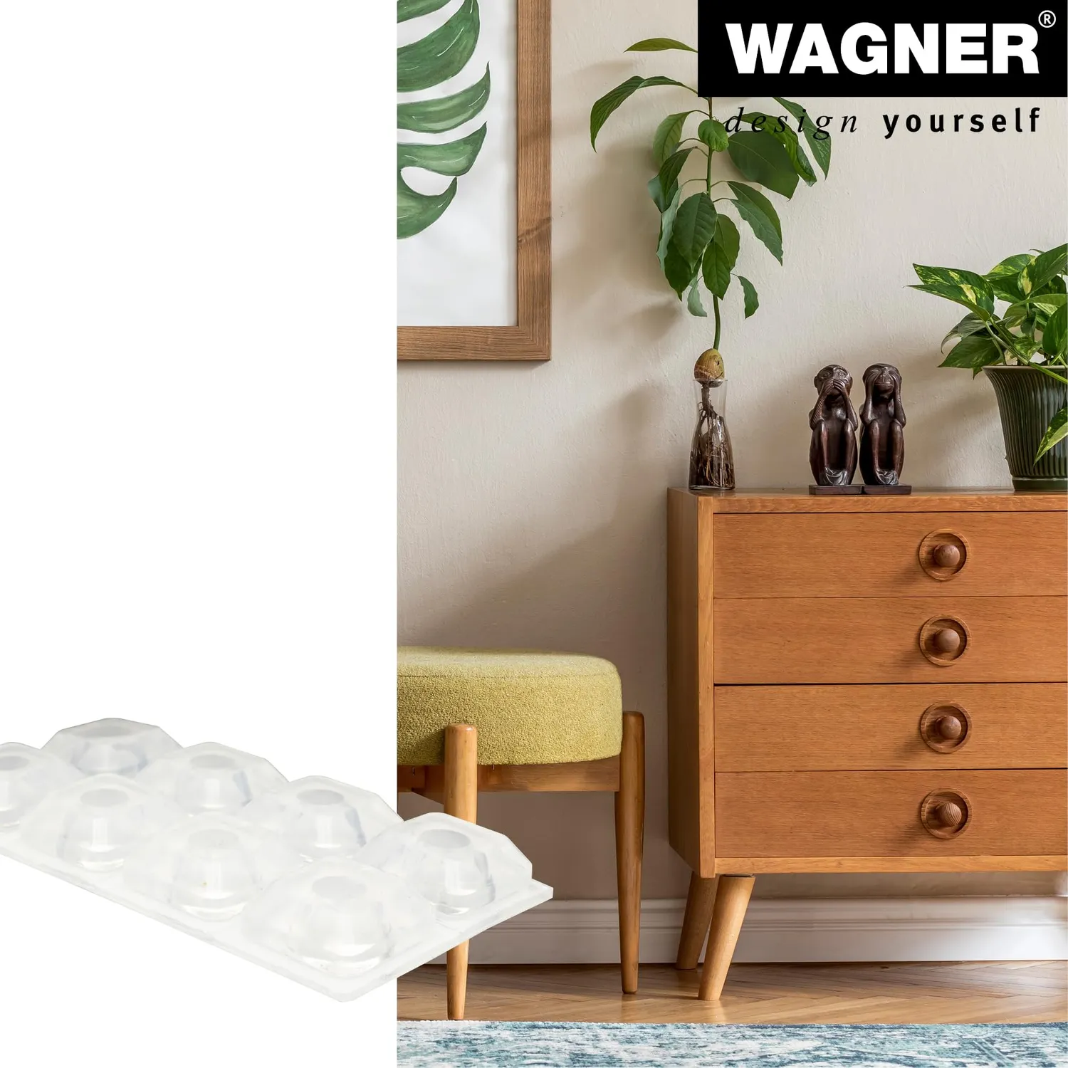 Wagner 15311599 paracolpi trasparenti 8 pezzi 15 mm
