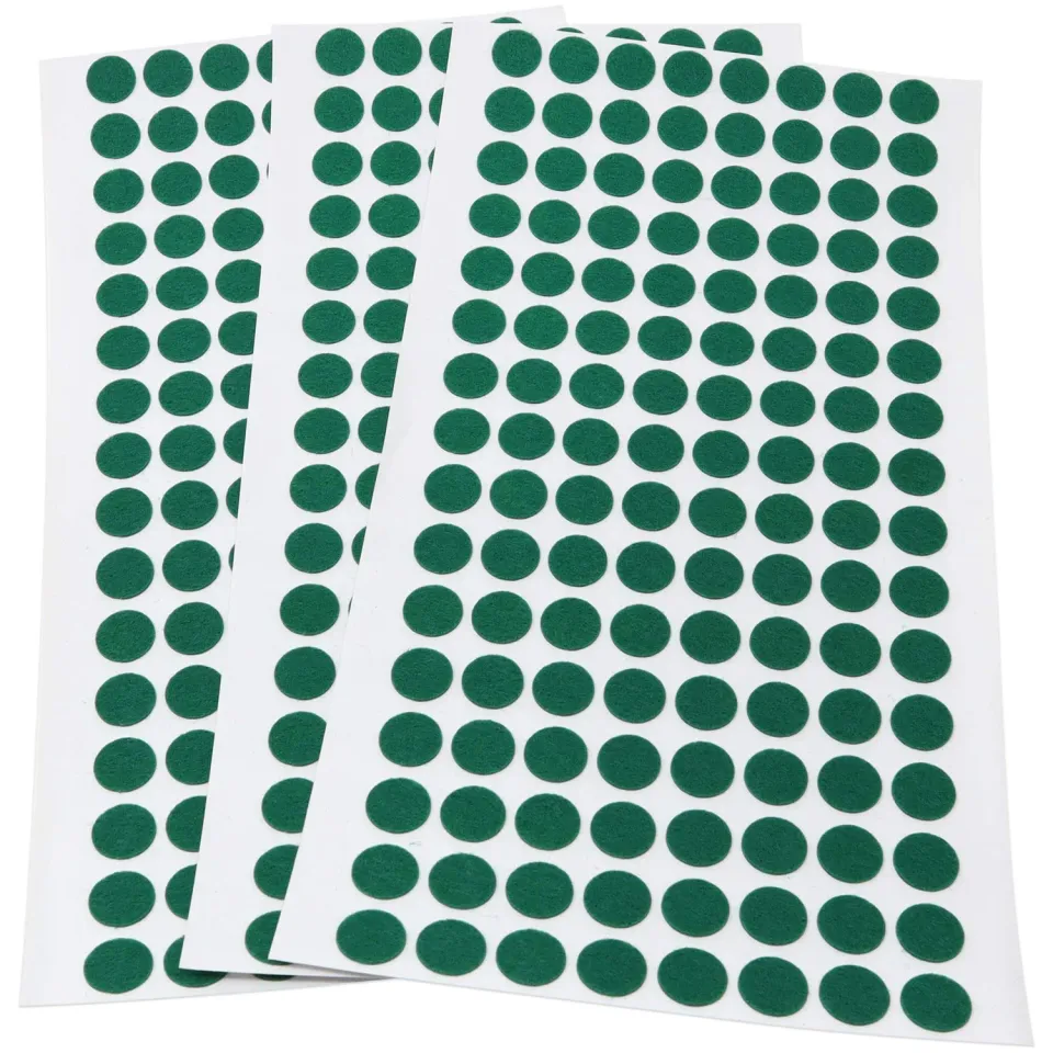 Adsamm Feltrini Autoadesivi Tondi Ø 12 mm Verde 384 pz Ultrasottili