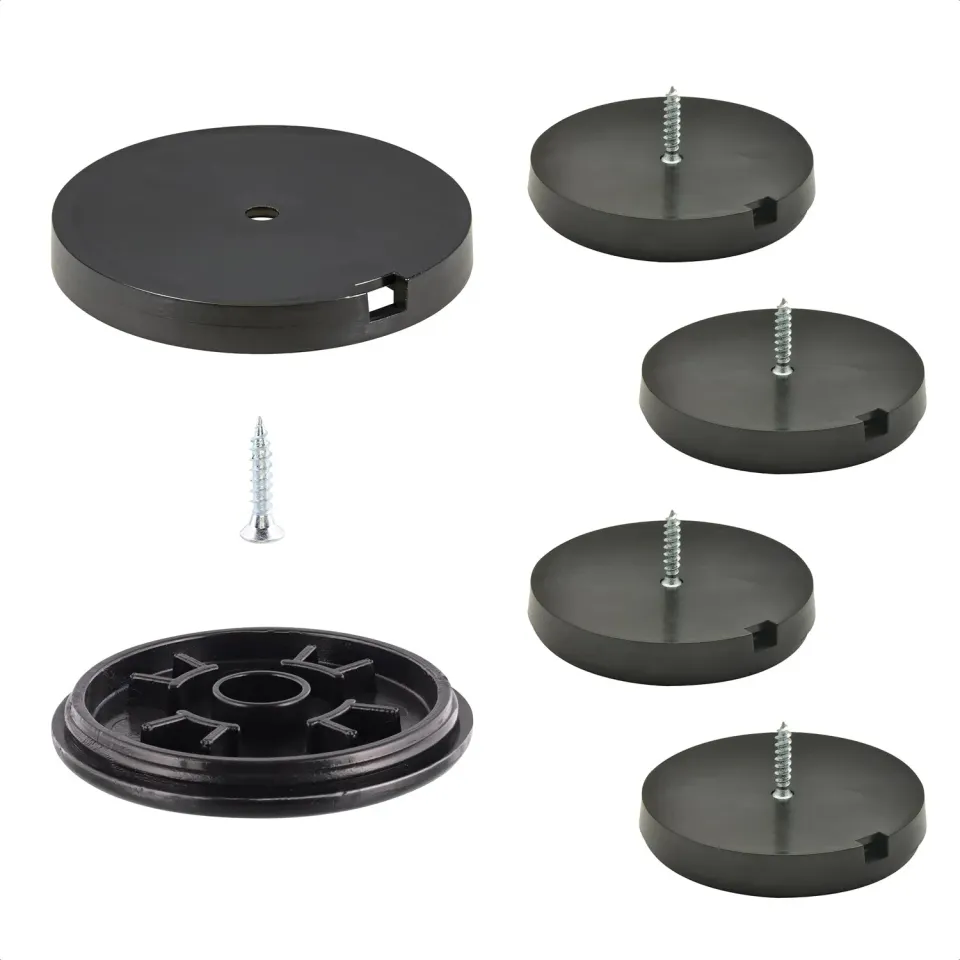 Wagner QuickClick pattini plastica 50 mm neri 4 pezzi