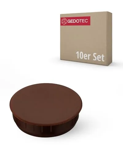 Gedotec H1118 coprivite mobili Ø35 mm marrone 10 pezzi