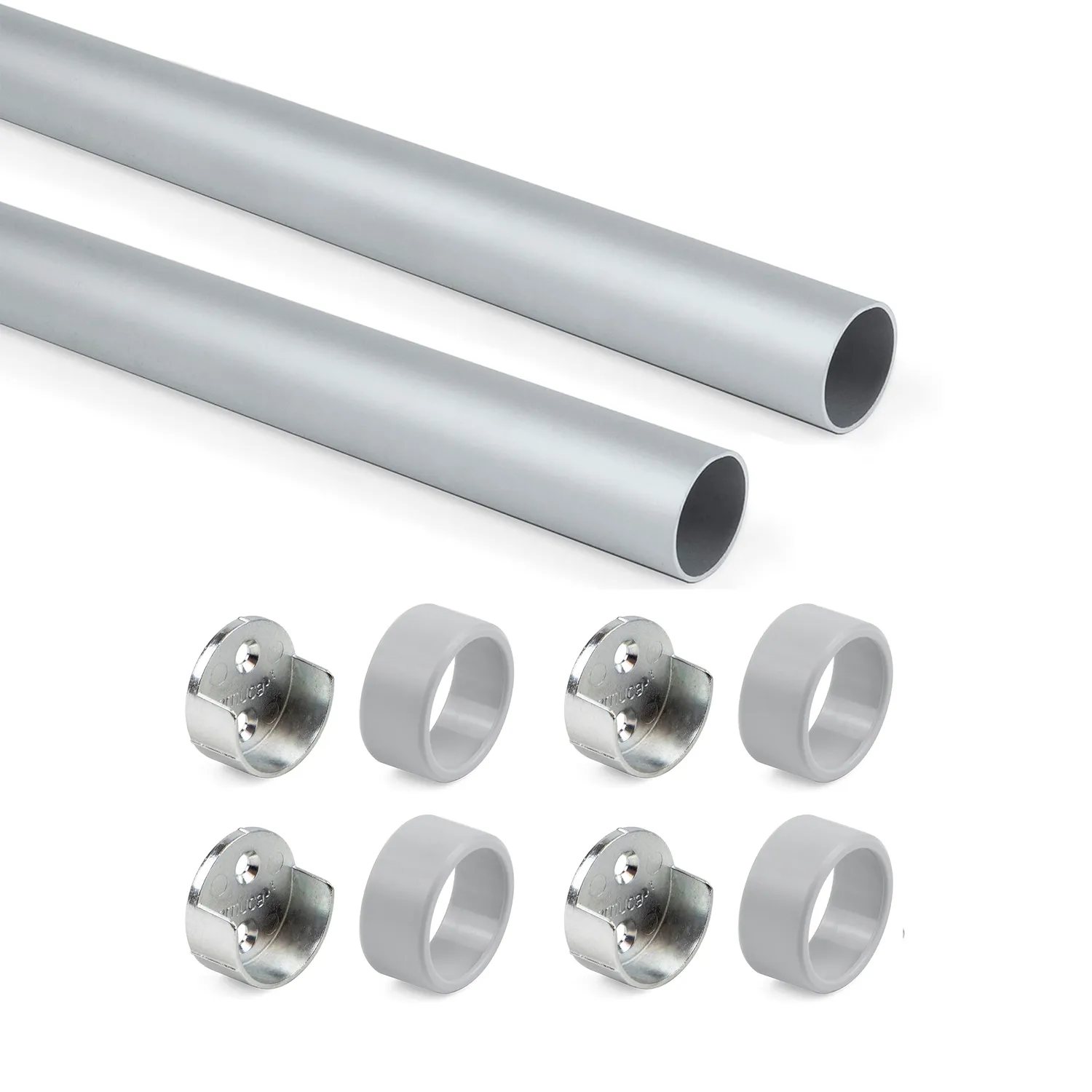 Emuca 7065462 asta armadio 950 mm ovale anodizzato opaco