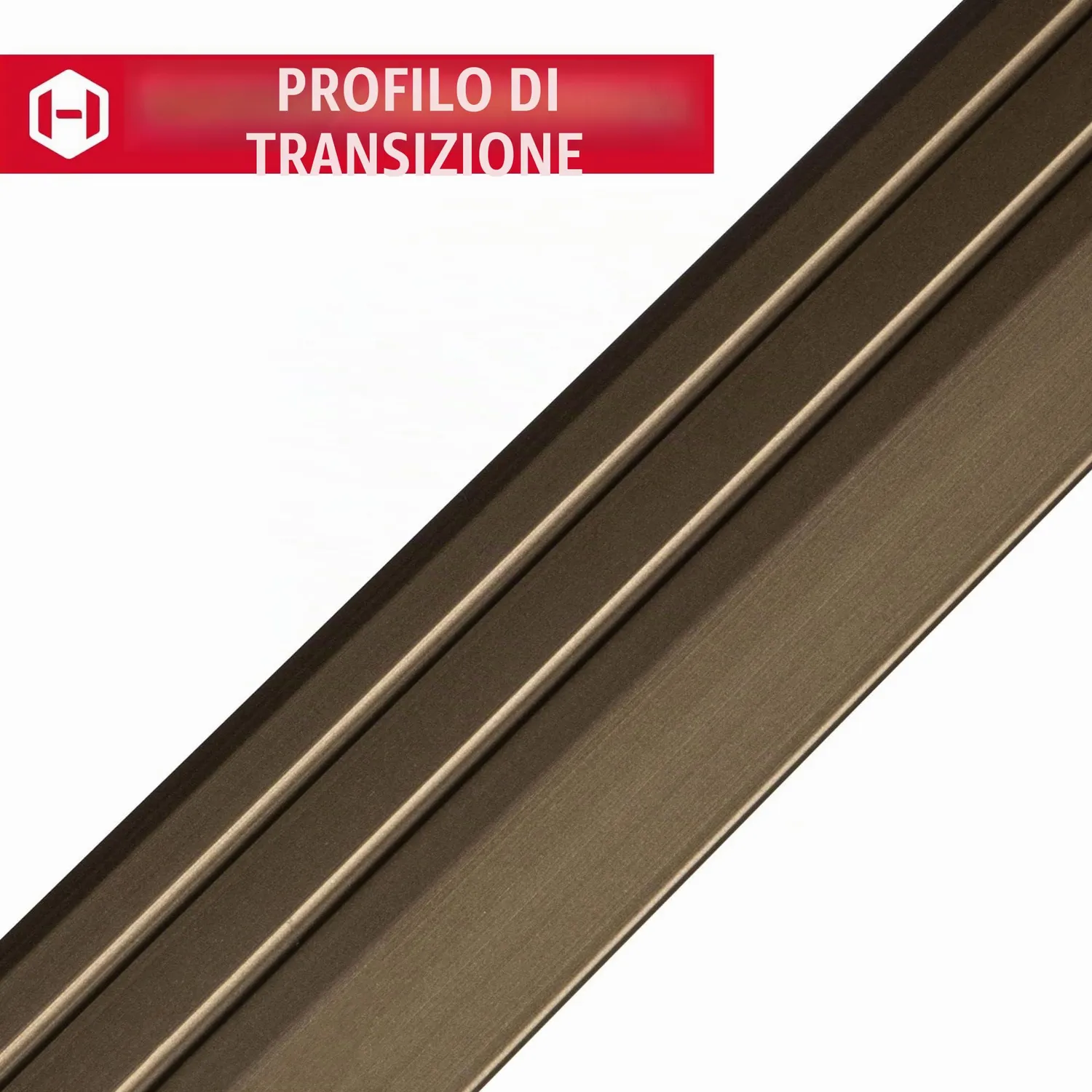 Gedotec barra transizione 1000 mm bronzo autoadesiva alluminio