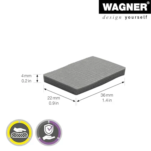 Wagner Soft Pads 16033699 paracolpi adesivi grigi 8 pezzi 22x36mm