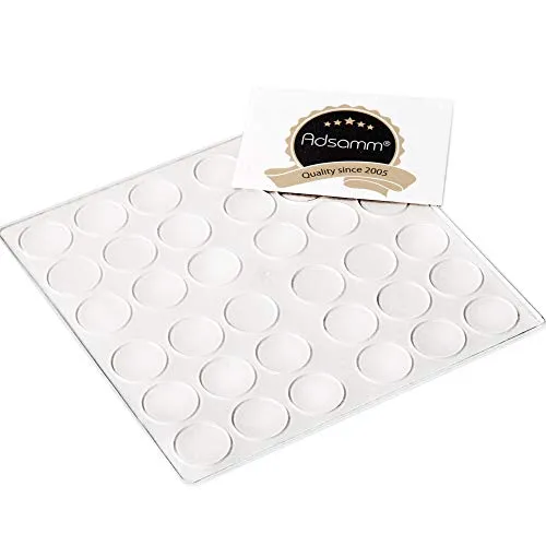 Adsamm tamponi paracolpi trasparenti 36 pezzi Ø 18 mm