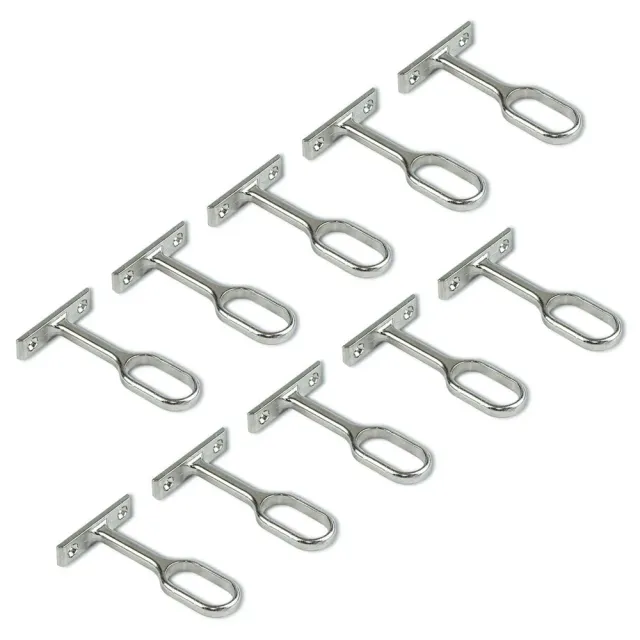 Emuca 7061007 reggitubo centrale ovale 30x15 mm 10 pezzi
