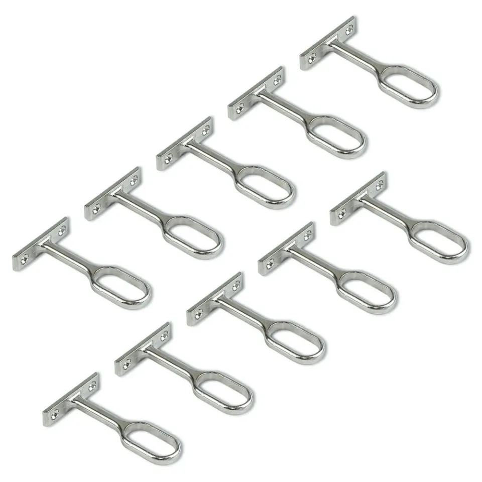 Emuca 7061007 reggitubo centrale ovale 30x15 mm 10 pezzi