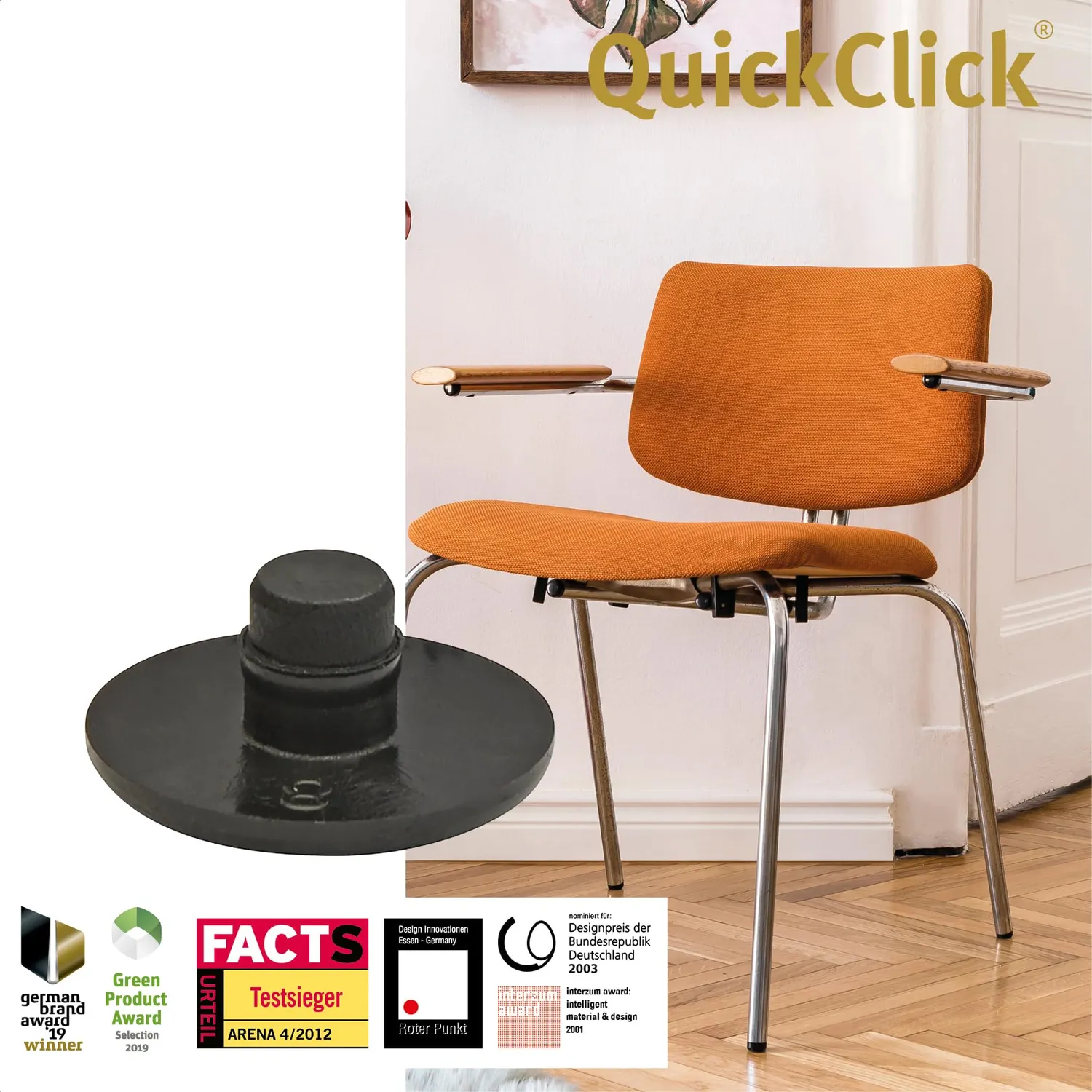 Wagner QuickClick 15788200 feltrini ricambio Ø15mm 8pz Black