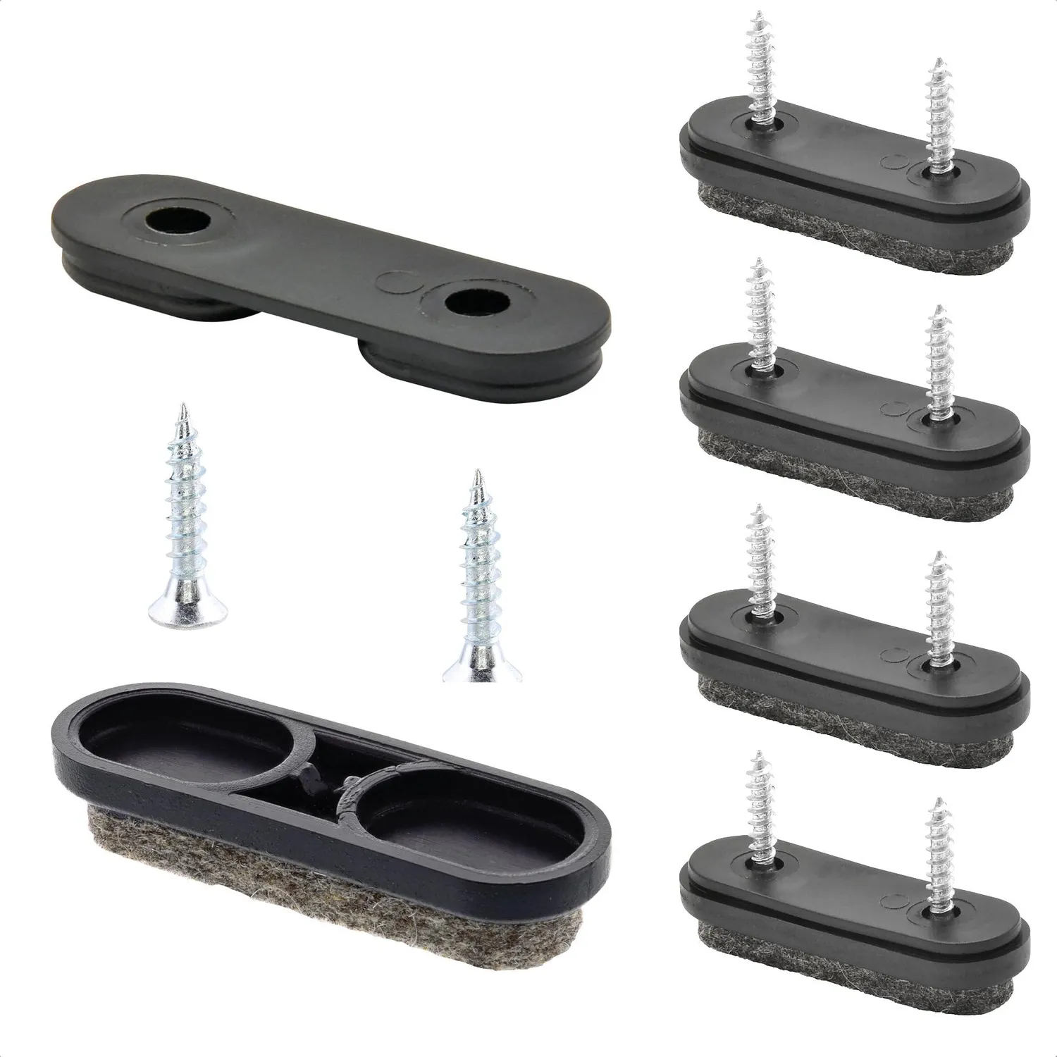WAGNER QuickClick Tandem scivoli per mobili Base Hyper 4 pezzi plastica