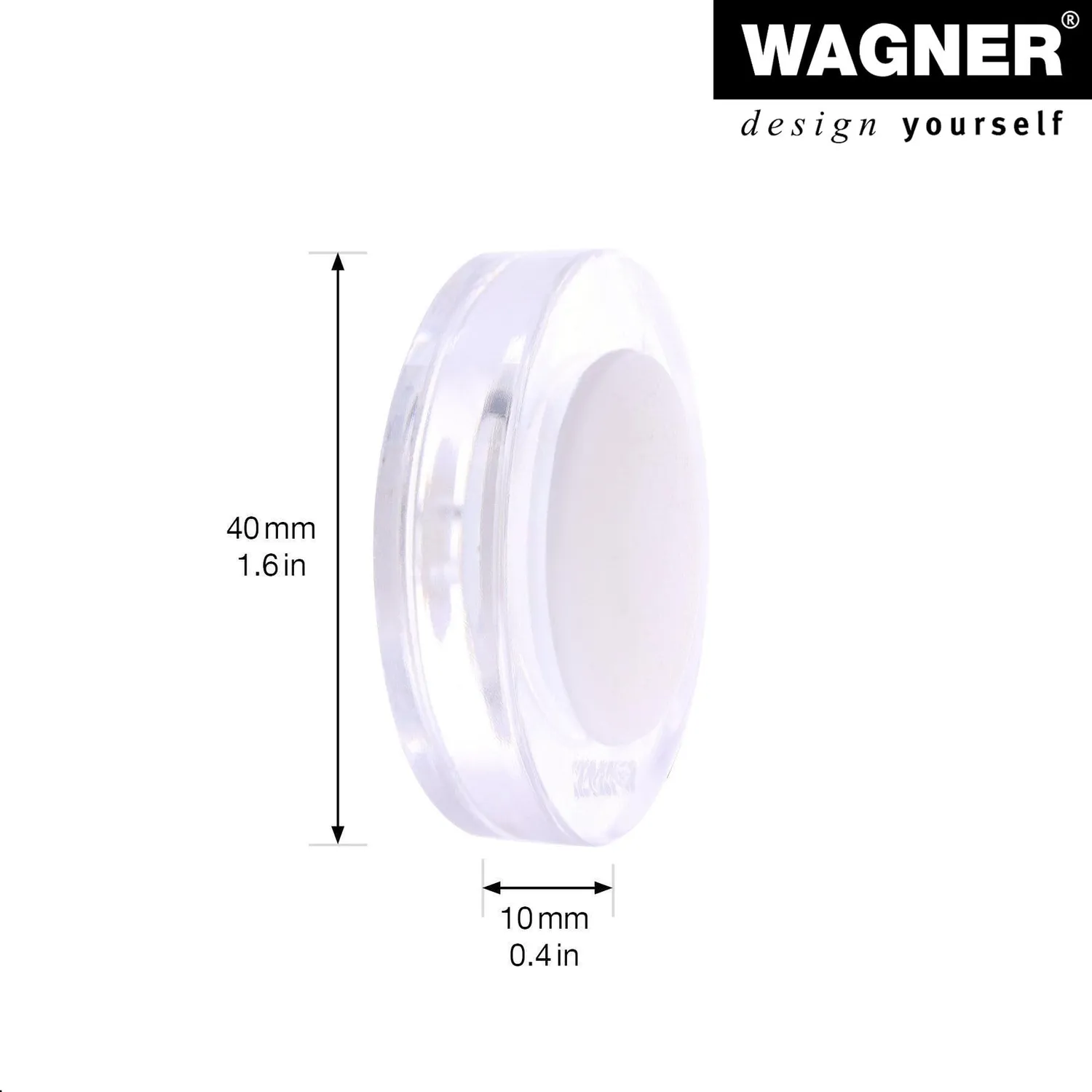 Wagner Screw or Glue 15522611 fermaporta parete Ø40mm