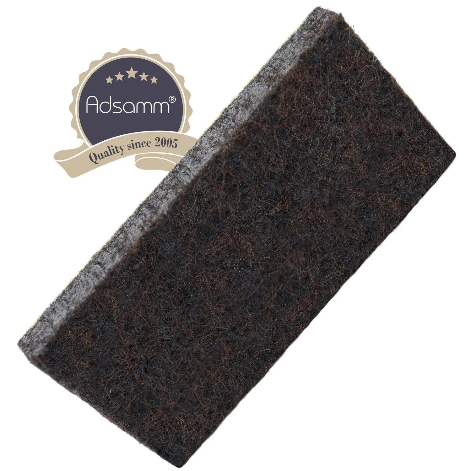 Adsamm feltrini autoadesivi 25x50 mm marroni 16 pezzi alta densità
