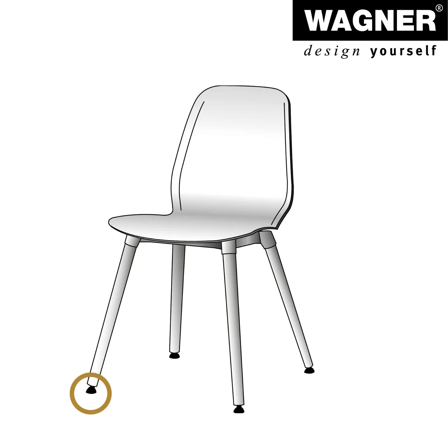 Wagner QuickClick Piedini Regolabili M8x25 HYPER Ø30 Set 4 pz