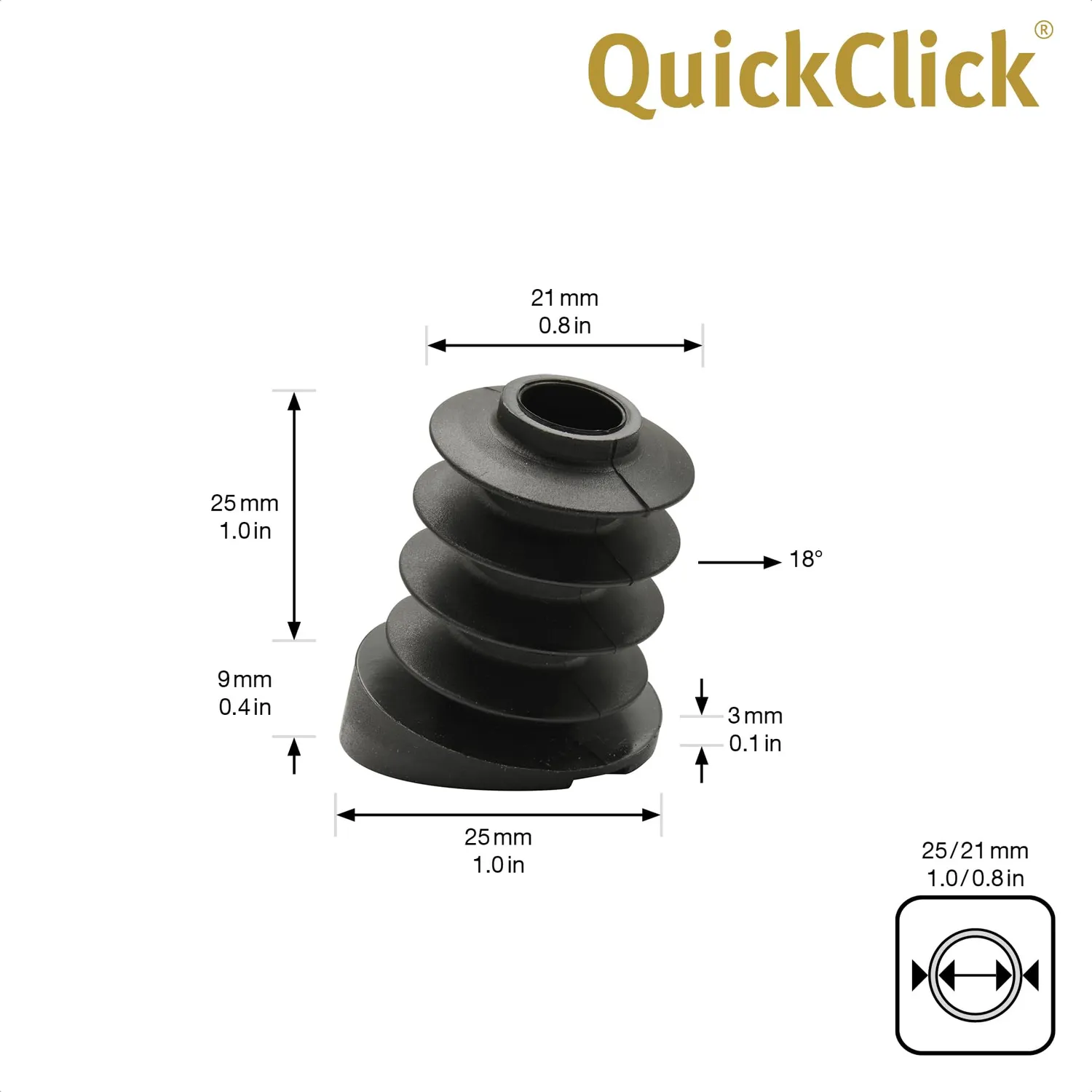 Wagner QuickClick 15787700 feltrini sedie 21/25 mm 18° 4 pezzi
