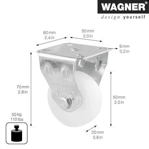 Wagner ECO 23725001 rullo fisso bianco 1 pz 50 kg