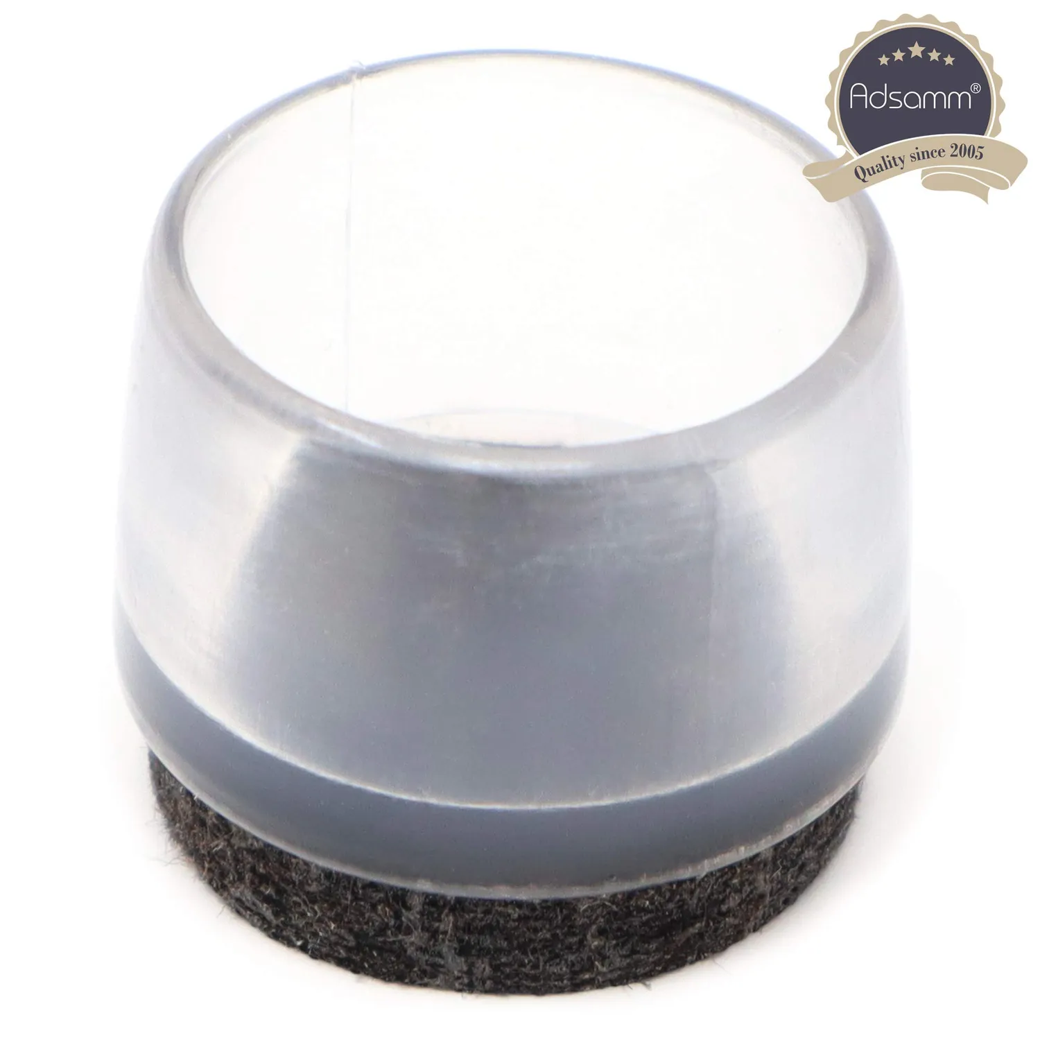 Adsamm Puntali esterni trasparenti 21-22 mm 4 pezzi feltro