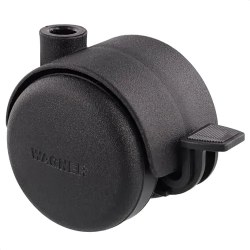 Wagner RO0026 rotella mobili dura nera con freno 1 pz 50 kg