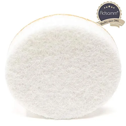 Adsamm Quality Ø 32 mm feltrini autoadesivi 32 pezzi bianchi 5,5 mm