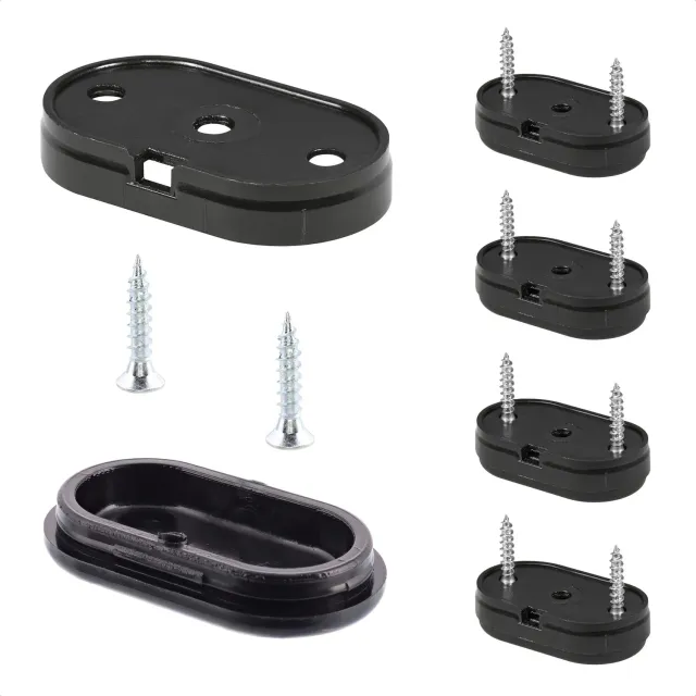 Wagner QuickClick 15783300 piedini avvitare Black 4pz 35x20 mm