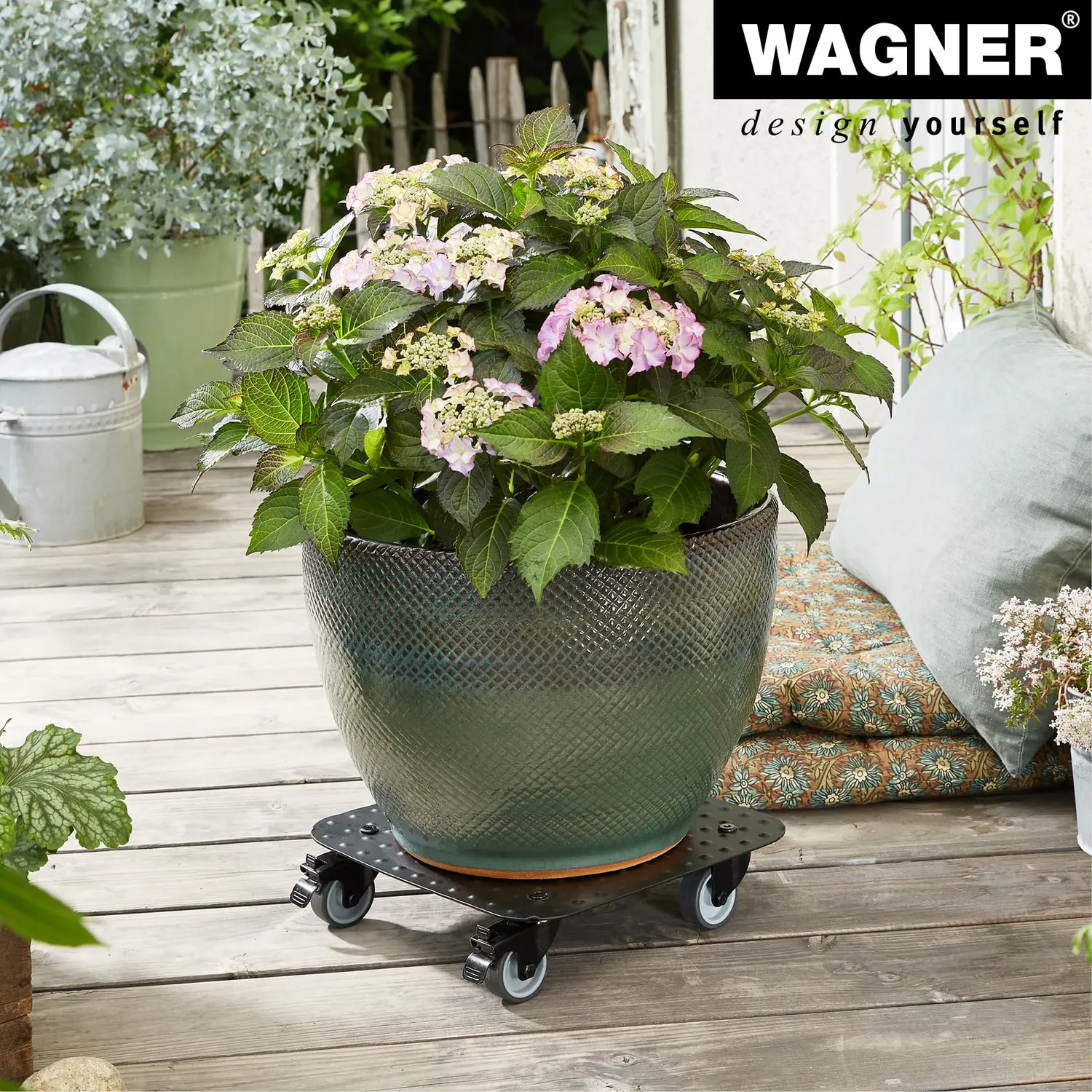 Wagner Alaska 20700301 carrello piante 29x29 cm nero 150 kg