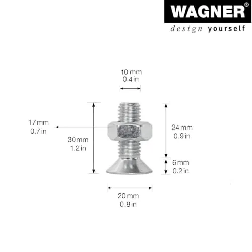 Wagner 13038902 viti filettate 2 pezzi M10
