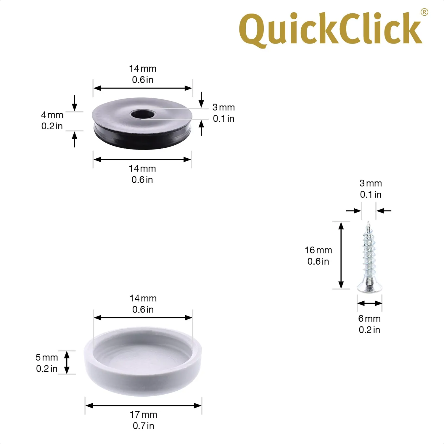 Wagner QuickClick 16791699 feltrini avvitare 17 mm 4 pz