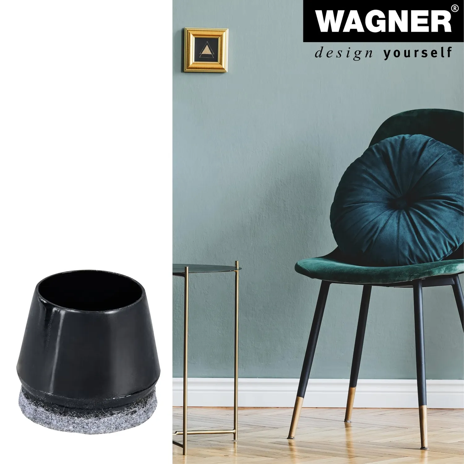 Wagner EH 0668 tappi tubolari feltro neri 4 pezzi