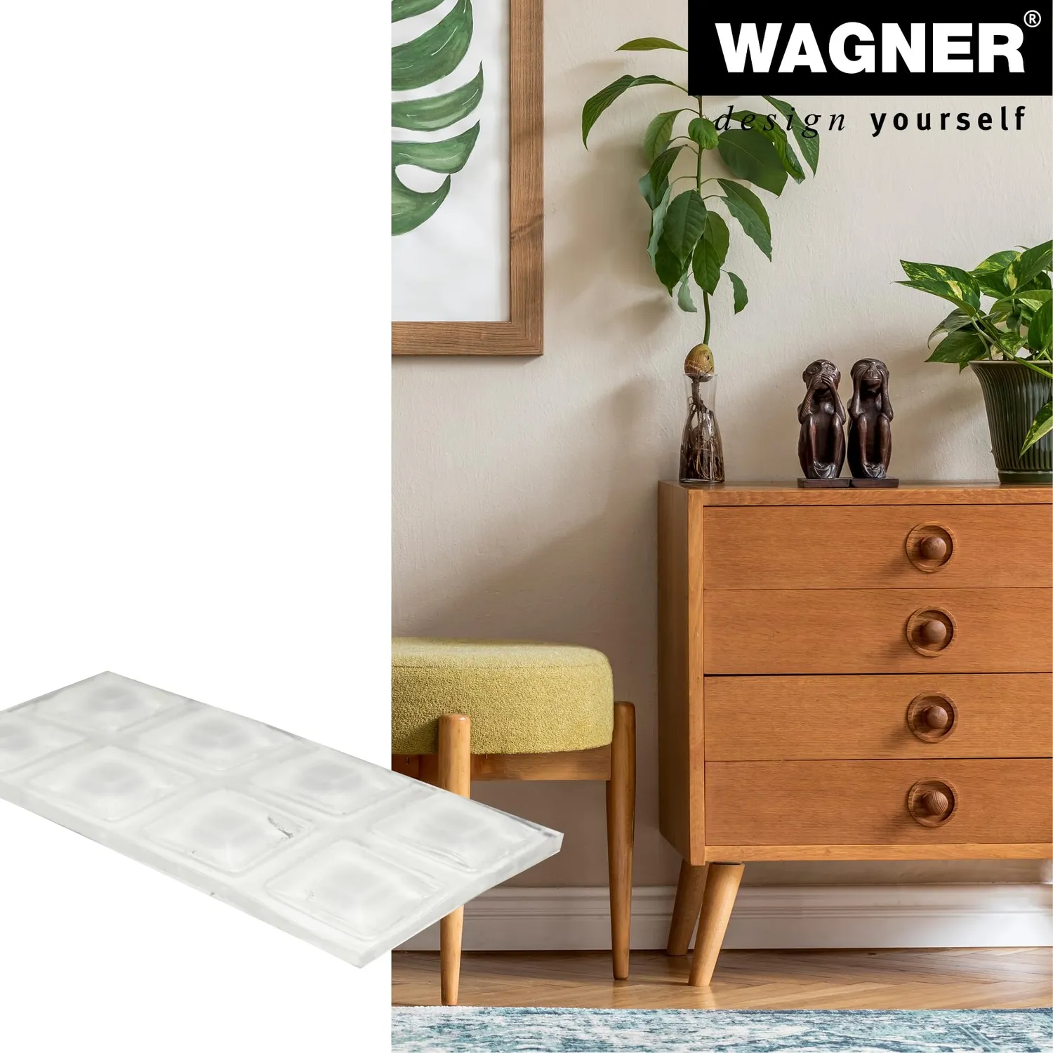 Wagner EH 3110 15311099 piedini gomma 10x10 mm 16 pezzi