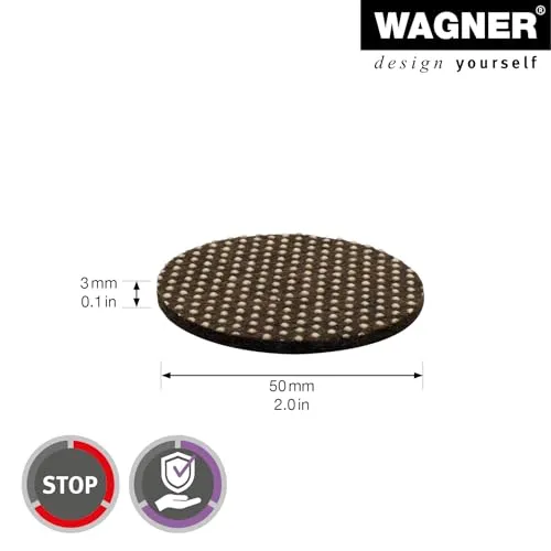 Wagner 16015099 cuscinetti antiscivolo 4 pezzi Ø 50 mm feltro