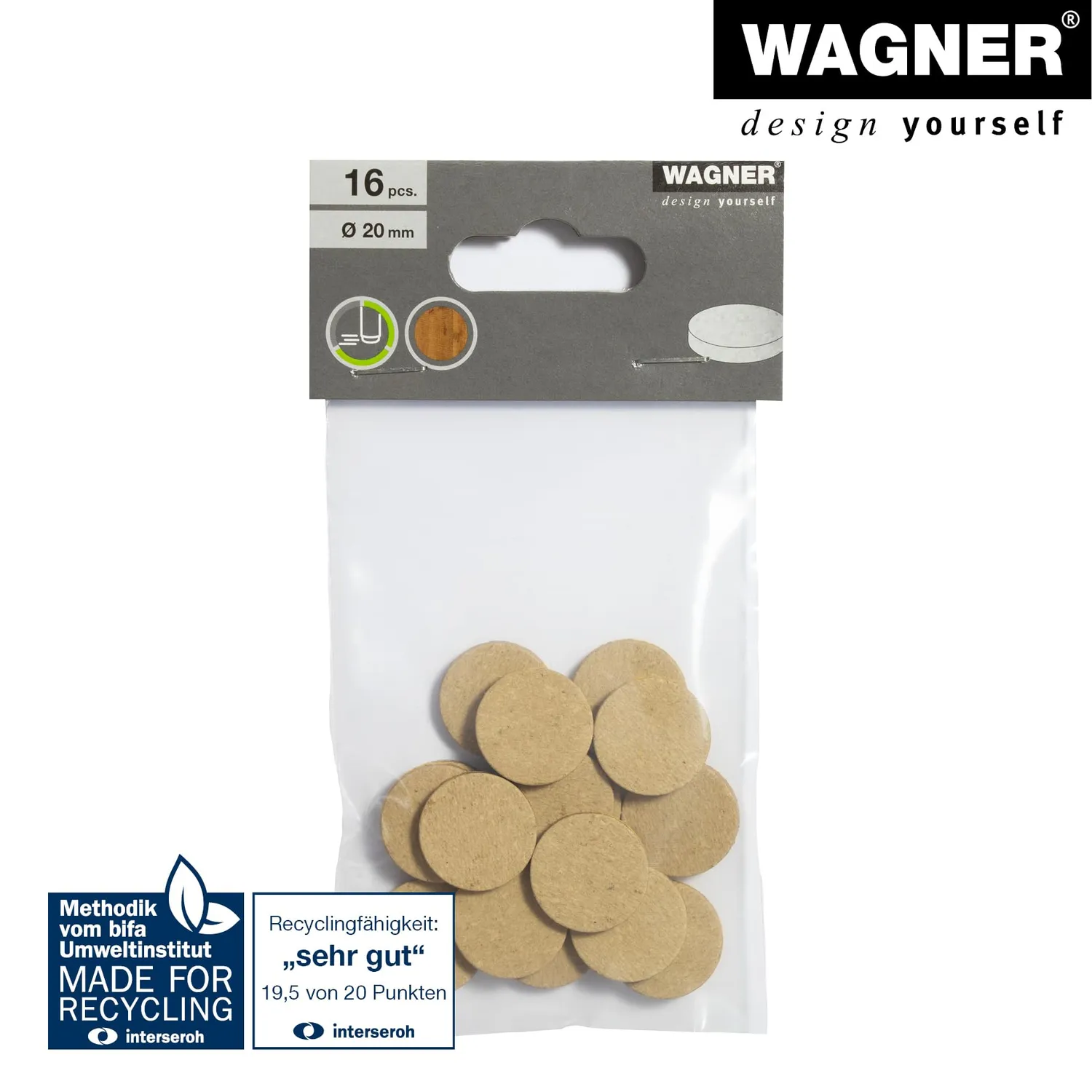 Wagner SYNO 16102099 pattini fibra autoadesivi 16 pezzi