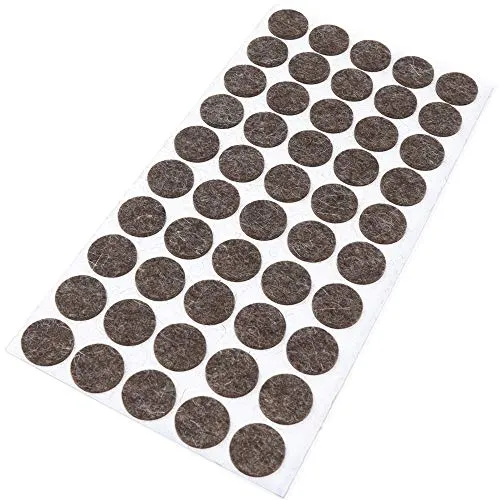Adsamm feltrini autoadesivi Ø 20 mm marroni 50 pezzi lana
