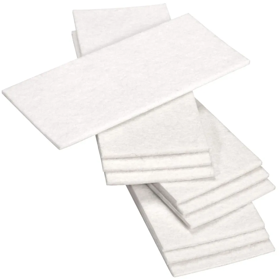 Adsamm feltro autoadesivo 80x180 mm bianco 10 fogli spessore 3,5 mm