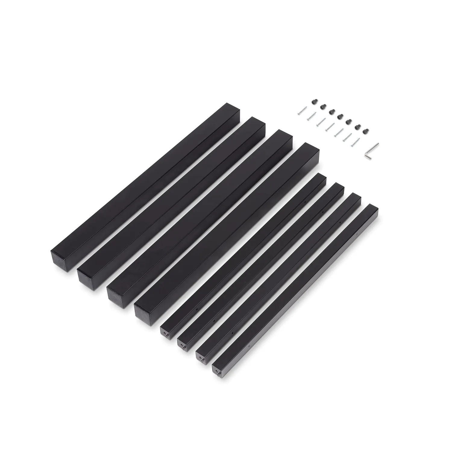 Emuca Gambe Tavolo 50x50 H710 Acciaio Nere