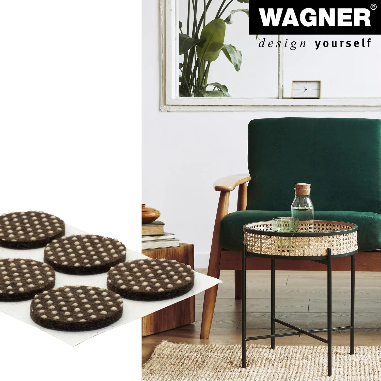 Wagner EH 0122 feltrini antiscivolo Ø22 mm 12 pezzi