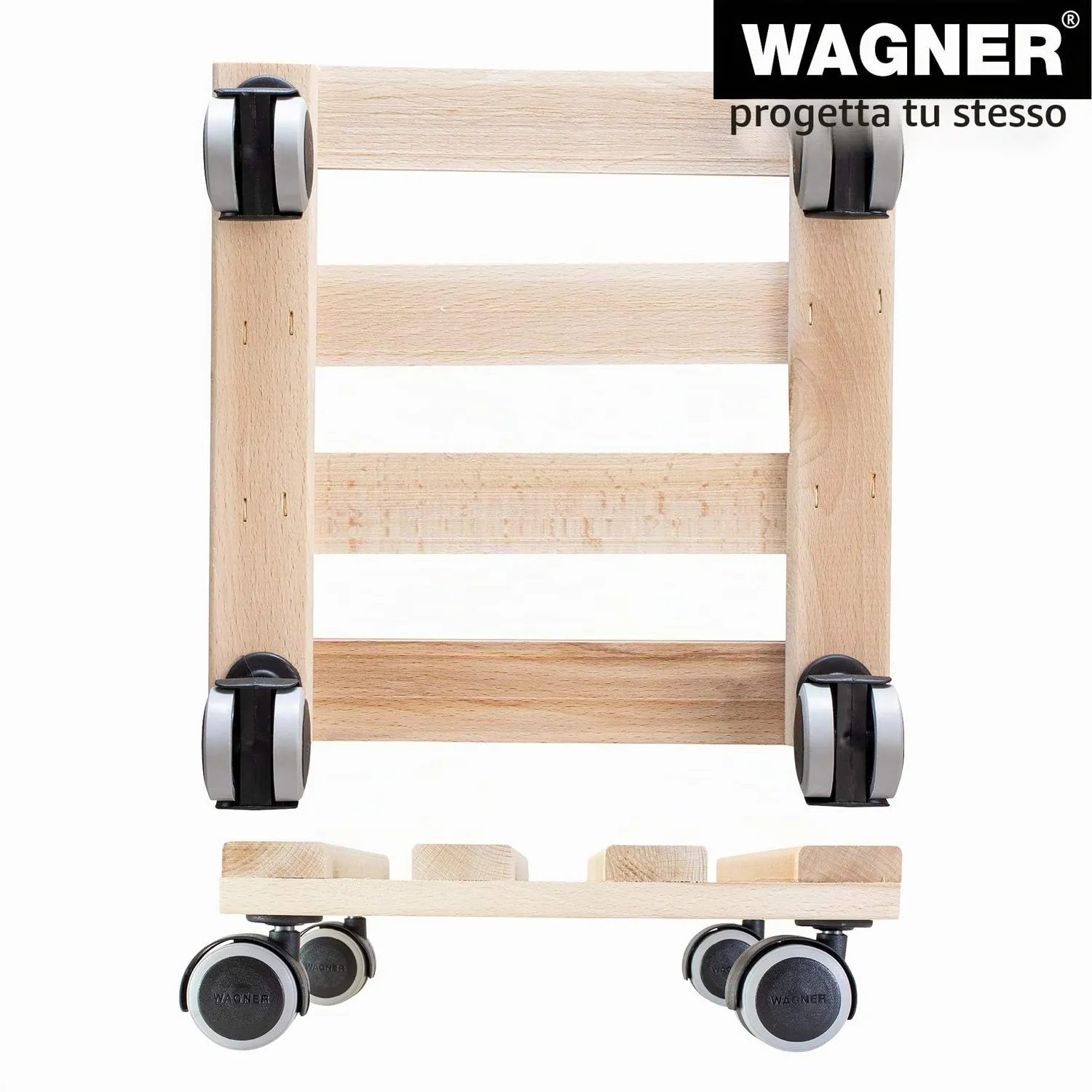 Wagner Paletti carrello piante 25x25 cm faggio morbido