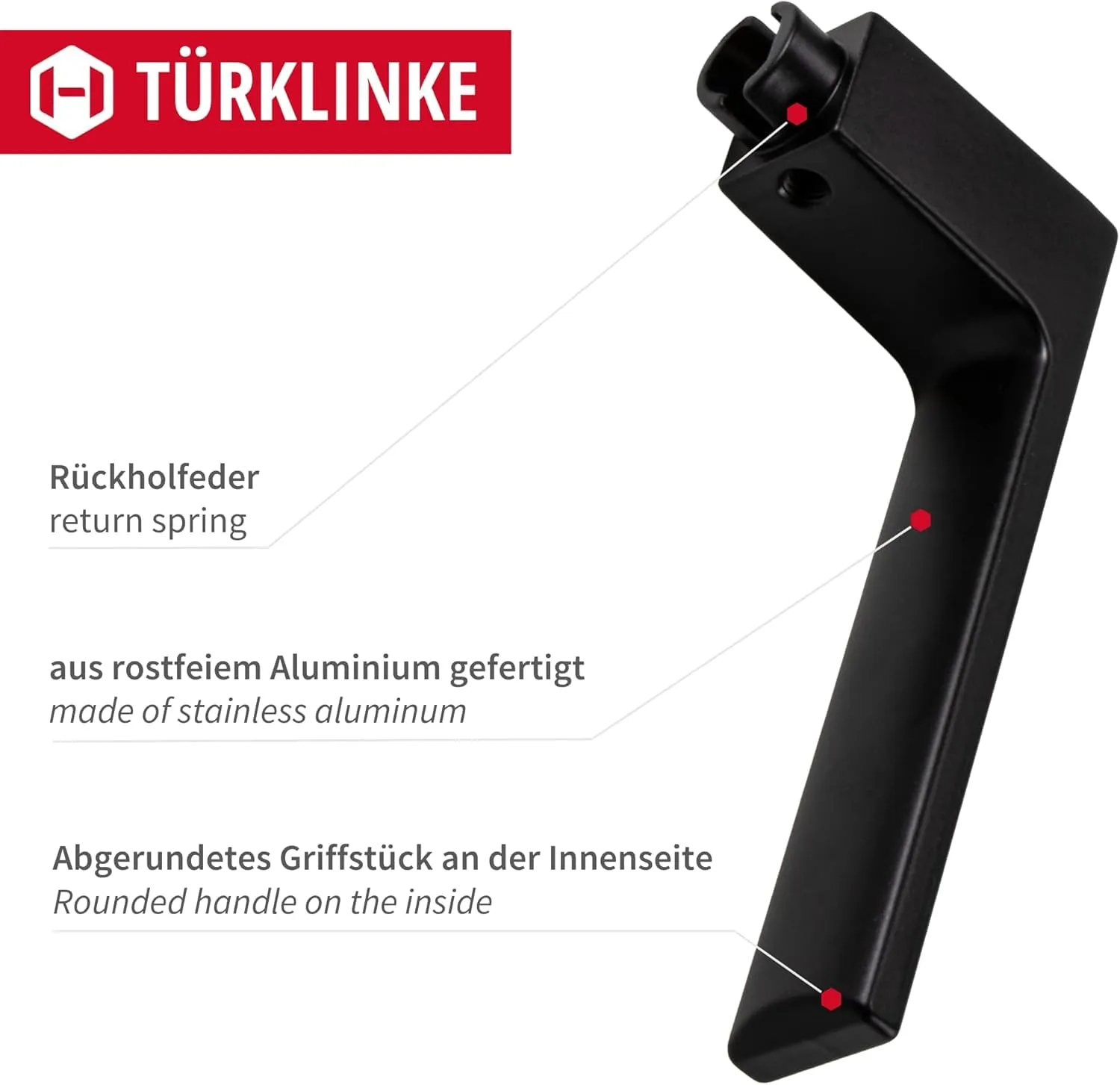 Gedotec Push 1317 maniglia porta BB rosetta 50 mm nero opaco