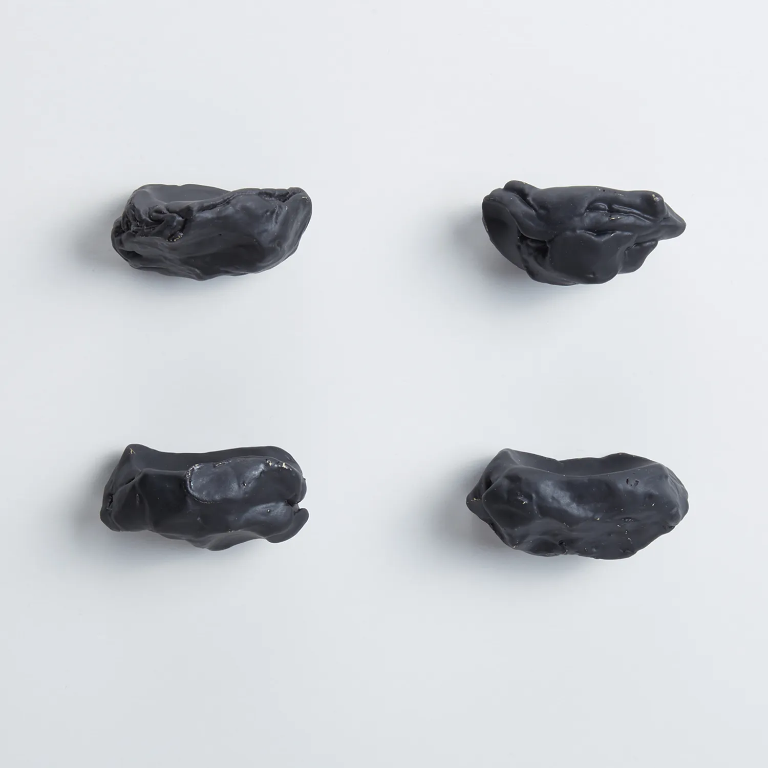 NIVA Design Impronta Pomello Ottone Nero Acidato