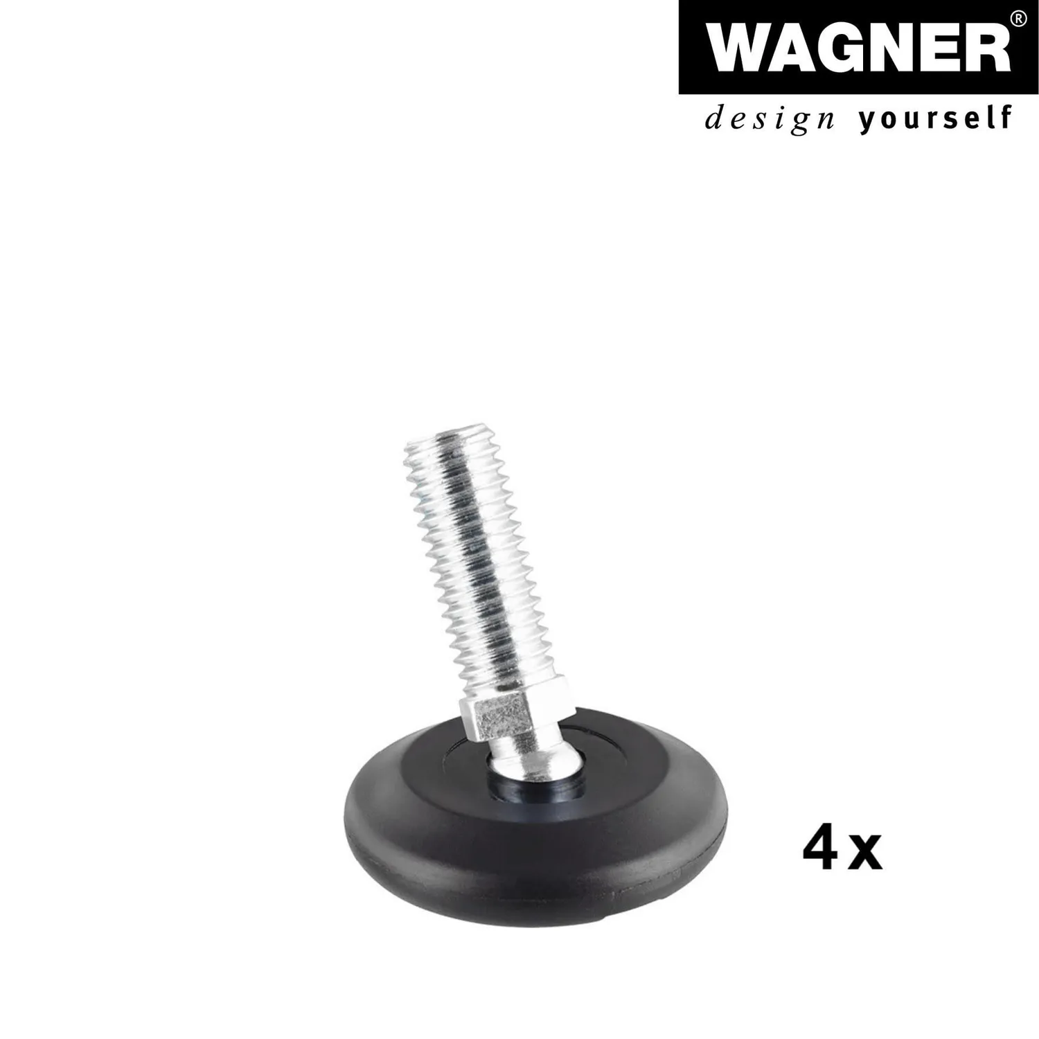 Wagner piedini livellabili M10 37 mm neri 4 pezzi