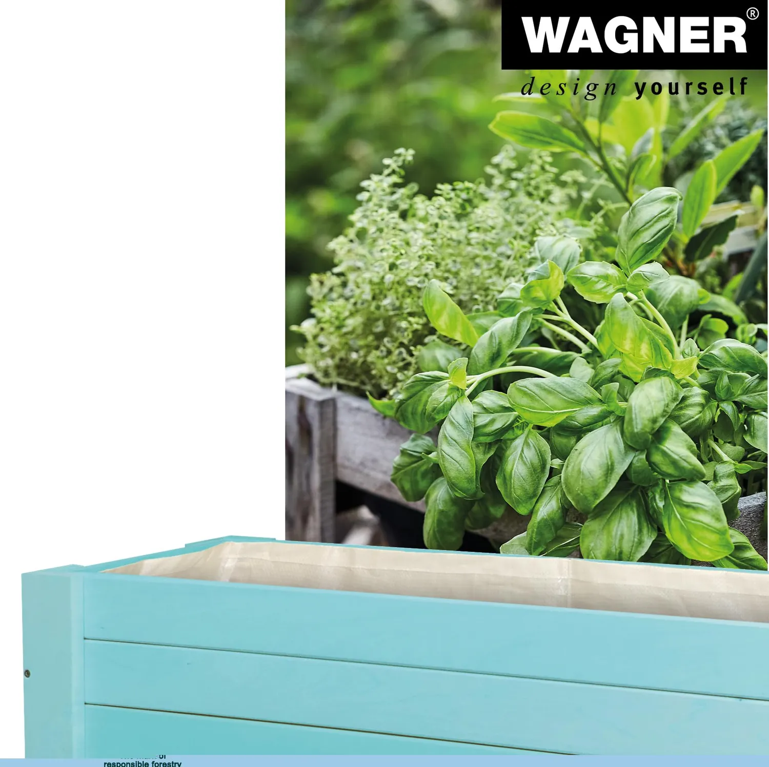 Wagner GreenFamily GreenBOX Light aiuola rialzata aqua 70x83 cm