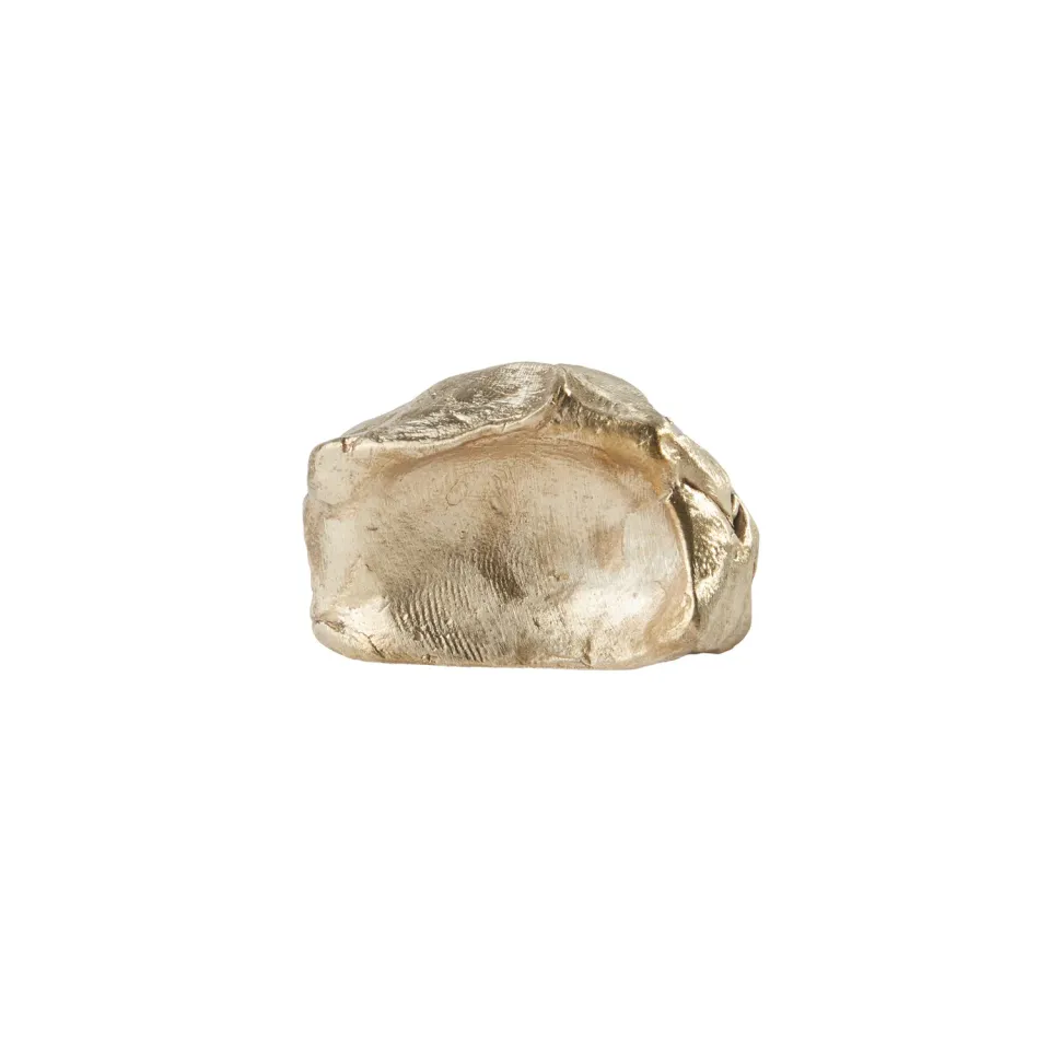 NIVA Design Impronta pomello ottone naturale satinato