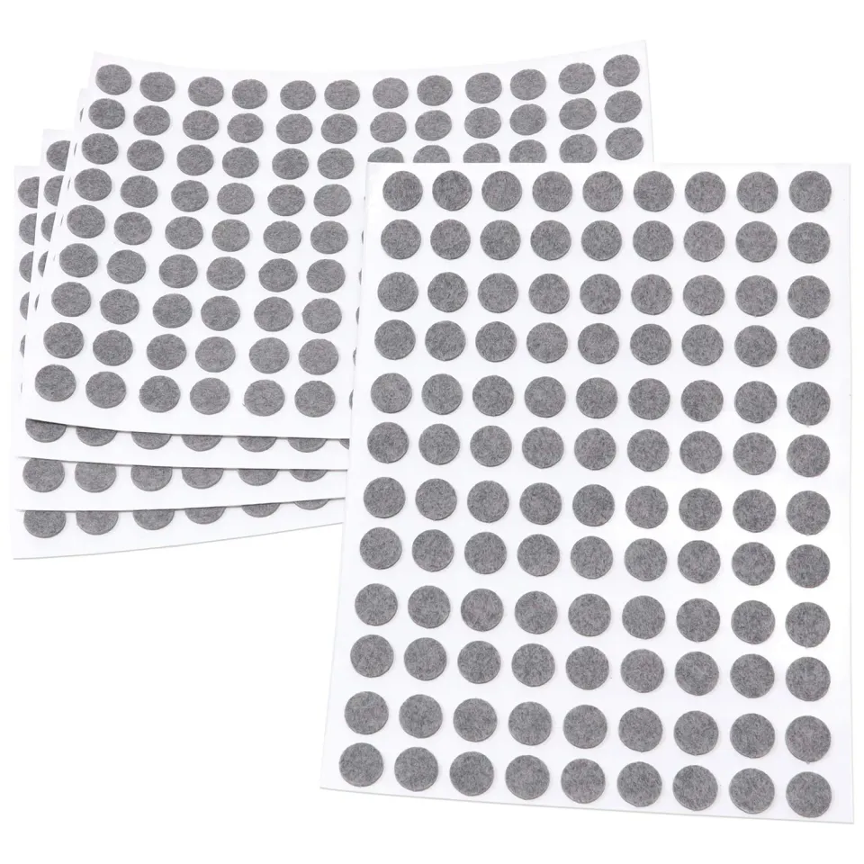 Adsamm feltrini autoadesivi rotondi 10 mm grigio 540 pezzi sottili