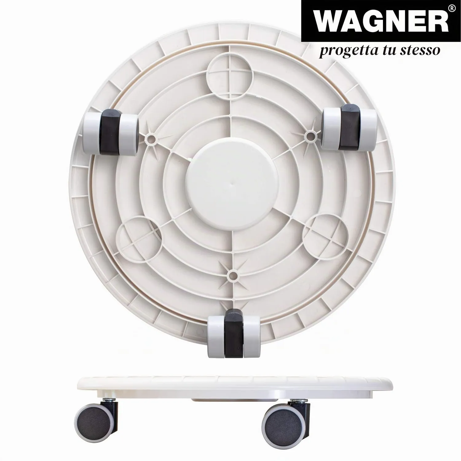 Wagner Carrello Piante Flat Ø30 Bianco Portata 80kg