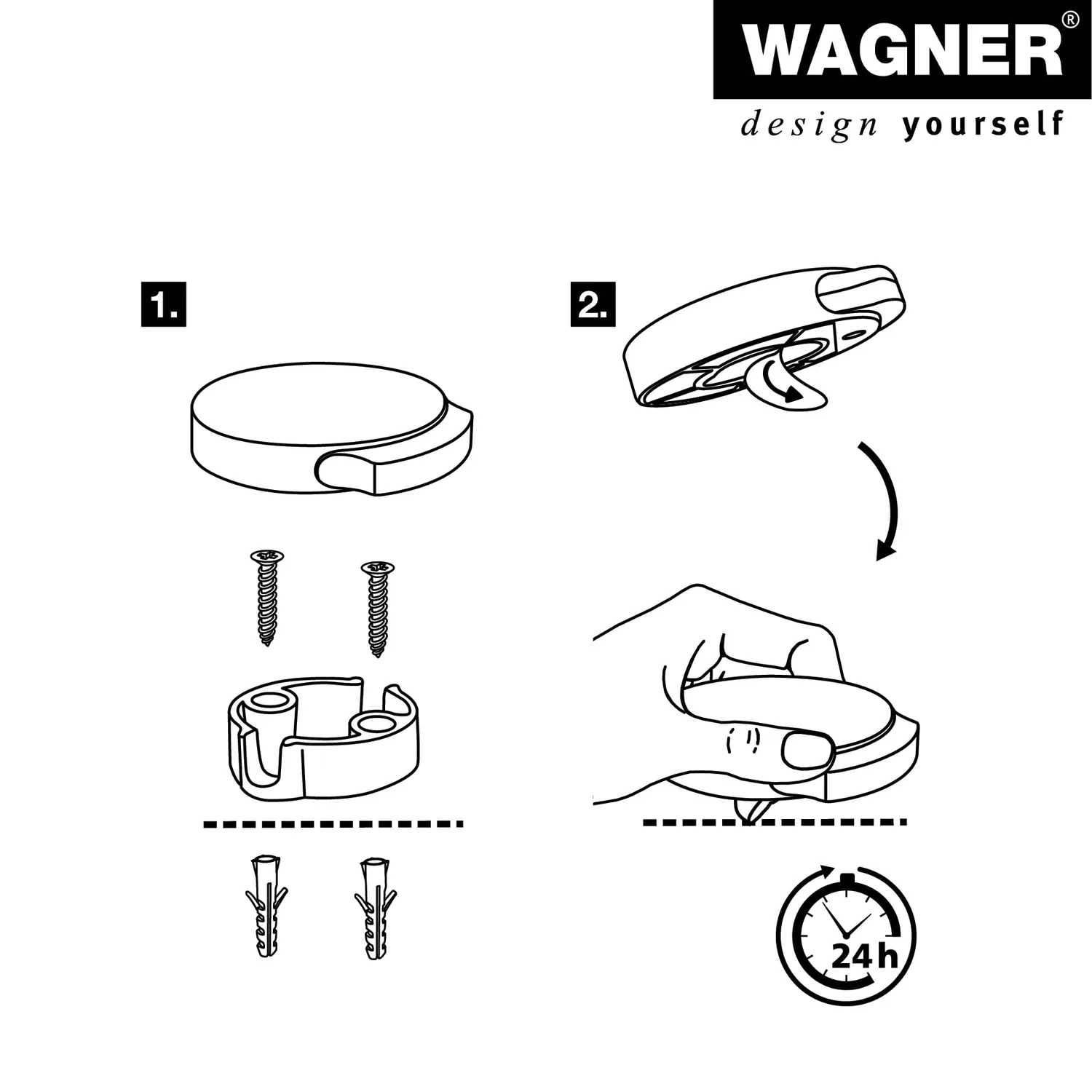 Wagner Fermaporta Pavimento Ø50 mm Zinco Avvitare Incollare