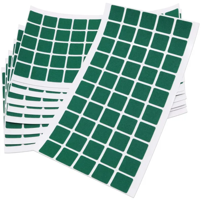 Adsamm 20x20 mm feltrini autoadesivi verde 500 pezzi ultrasottili