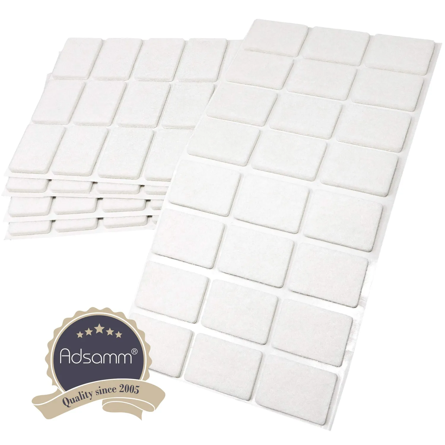 Adsamm feltrini adesivi bianchi 25x35 mm 120 pezzi